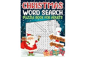 Christmas Word Search Puzzle Book for Adults: Large Print Winter & Holiday Themed Puzzles Brain Exercise Activity Games, 750 Christmas Words to Find, Gift Idea for Adults