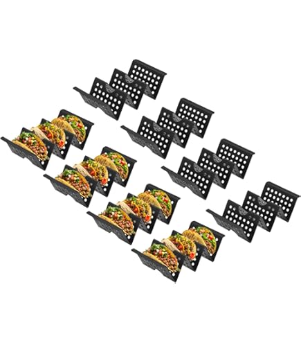 Vintage First Grade Acacia Wood Taco Holder Rack Tray Stand Up Holds 8 - View #8