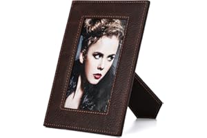 Hiram Skórzana ramka na zdjęcia retro skórzana ręcznie wykonana ramka na zdjęcia na blat dekoracyjny design wystrój domu