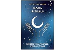 Gift Republic 100 Moon Ritual Cards | Self Care Practices, Spells, Affirmations, Blue
