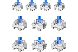20 PCS Blue Switch 3 Pin 50gf Pre-Lubricated, Dustproof Clicky Mechanical Switch for MX Keyboards, Suitable for 3D Prints Clickers and Custom Mechanical Keyboard Builds