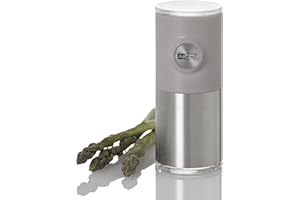 AdHoc MP503 Magnetische Pfeffer- oder Salzmühle PEPNETIC mit Wandhalterung, Keramik Mahlwerk, Edelstahl/Kunststoff/Acryl