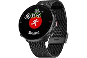 Hiseus Pasek Kompatybilna z Polar Vantage M2 / Vantage M/Grit X/Grit X Pro/Grit X Pro Titan Stainless Steel Metal Woven Mesh Pasek (Czarny)