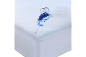 Caroline Shatuik Double Waterproof Mattress Protector, Extra Deep Fitted Anti Allergy Terry Towel Mattress Protector Double bed, Mattress Cover Topper(137 x 190 +30cm)