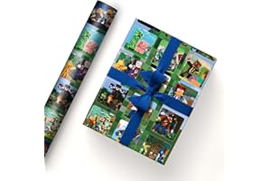 Bonamana Papel de regalo (5 hojas, 51 x 75 cm, papel de estraza duradero, para fiestas de cumpleaños infantiles, decoración festiva (álbum de fotos)