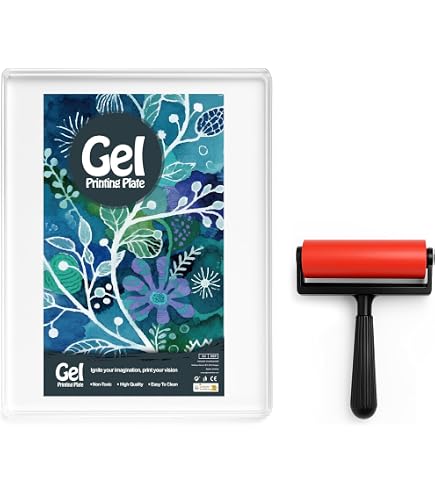 Piastra Per Gel Riutilizzabile Per Monotipia A4 - Per Stampa Artistiche, Scrapbooking, Decorazioni, Compatibile Con Acrilici E Inchiostri