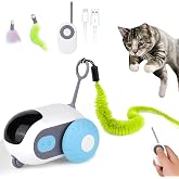 Kanji 2 Modlu Akıllı Kedi Oyuncağı &ndash; Otomatik ve Uzaktan Kumandalı Sessiz Oyuncak Araba | İnteraktif Egzersiz, Eğitim ve Eğle