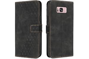 OKZone Cover per Samsung Galaxy S8, Custodia in Pelle Samsung S8, Antiurto Cover a Libro Galaxy S8 Magnetica Portafoglio Folio PU Pelle Flip Protettiva Caso con Wallet Case Cover (Nero)