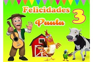 OBLEA PERSONALIZADA OBLEA de Granja DE ZENÓN Personalizada con Nombre y Edad para Pastel o Tarta, Especial para cumpleaños, Medida Rectangular de 28x20cm