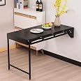 Wall-Mounted Drop-Leaf Dining Table, Murphy Folding Table Space Saving ...