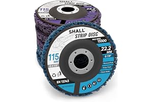 SHALL 6-pack Grovrengörare 115 mm (4,5") – Slipskiva för borttagning av rost och färg – För vinkelslip – Effektiv och slitsta