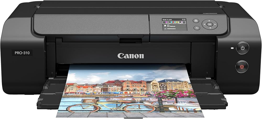 Canon ImagePROGRAF PRO-310 fotoğraf yazıcısı A3+10'a kadar ayrı kartuşlar WiFi ve ETHERNET uyumlu parlak ve saten sanat kağıdı ile uyumlu