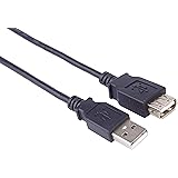 PremiumCord USB 2.0 förlängningskabel 2 m, datakabel HighSpeed upp till 480 Mbit/s, laddkabel, USB 2.0 typ A uttag till konta
