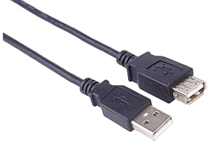 ‎PREMIUMCORD PremiumCord USB 2.0 Verlängerungskabel 2m, Datenkabel HighSpeed bis zu 480Mbit/s, Ladekabel, USB 2.0 Typ A Buchse auf Stecker, 2x geschirmt, Farbe schwarz, Länge 2m