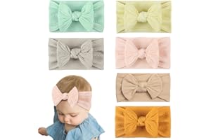 BFYHVP 6 Stück Haarband Baby Mädchen, Stirnband Baby Mädchen, Baby Stirnband Mädchen 0-6 Monate, Baby Haarband, Haarband Baby, Baby Haarschmuck, Baby Schleifen Haarband, Haarbänder Baby, Haarschmuck Baby