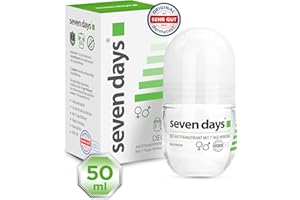 ‎SEVEN DAYS seven days Antitranspirant 50ml, Roll On gegen Schweiß [Langzeitschutz - Bis 7 Tage] Antitranspirant starkes schwitzen, Anti Transpirant Herren & Damen Deo, Mittel gegen Schwitzen, Deoroller