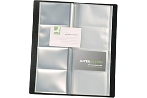 Q-Connect Polypropylene Name Business Card Holder 160 Card Black