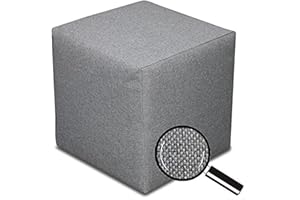 Best For Home | Cube Seat Stool | Floor Cushion Stool | Stool Floor | Stool Wood Material | Seat Cube Upholstery Material | Footstool Living Room | Footstool 40 x 40 x 40 cm | Seat Cube Dark Grey