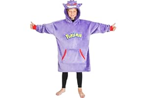 Pokémon Bluza w kratę, ponczo polarowa bluza z kapturem dla dzieci