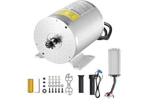 VEVOR Kit Motore Elettrico Senza Spazzole, CC 1800 W Motore Elettrico 48 V a 4500 giri/min con Regolatore di Velocità Aggiornato e Kit Impugnatura Acceleratore per Bici Elettriche, Scooter Fai da Te