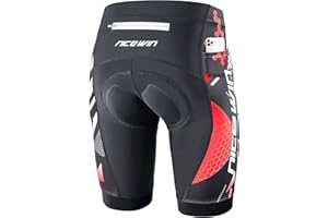 NICEWIN - Pantalones Cortos de Ciclismo para Hombre (Acolchados en 3D, Secado rápido)