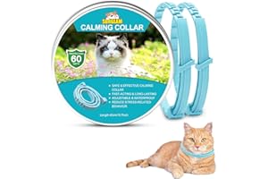 SURGLAM Collare calmante per Gatti, Collare Anti-ansia con Dimensioni Regolabili, 2 Mesi di Protezione, Effetto Calmante Impermeabile Sicuro Naturale Duraturo Rilievo di Ansia Collare ai Feromoni per Gatti