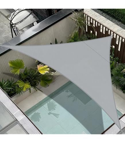 KUAW Dreieckiges Sonnensegel | 4,2x4,2x4,2 M, Wasserdicht & Windfest | Für Garten, Terrasse, Balkon | Orange