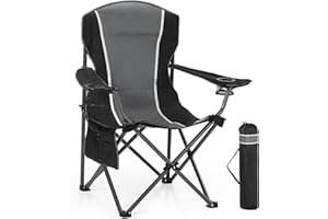 ‎HIGH POINT SPORTS HIGH POINT SPORTS Campingstuhl Faltbar bis 160kg Campingsessel Klappstuhl mit Getränkehaltern Faltstuhl Camping Angelstuhl Klappbar