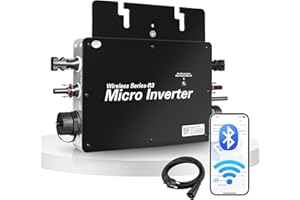 BENNTOP Micro Onduleur Solaire 800W Photovoltaïque de Balcon Plug & Play Onduleur de Grille MPPT à 99,8%,Surveillance WiFi de Bluetooth pour Téléphones Mobiles, Adapté pour aux toits