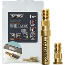 AIMEKE Kit Complet Pointes à Souder Pour Inserts Filetés M2 M2.5 M3 M4 M5 M6 M8 - Compatible Fer à Souder Universelle 936