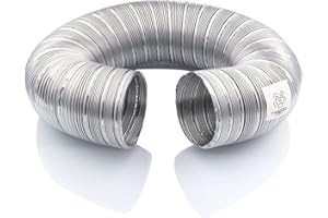 TYGERIX® Tubo Flessibile in Alluminio Diametro 80 mm | Pieghevole e Allungabile fino a 1,2 metri | Resiste fino a 250°C | Maggiore Spessore e Resistenza alla Corrosione e all'Usura | Certificato