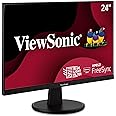 ViewSonic VA2447-MH 24 Inch Full HD 1080p Monitor with Ultra-Thin Bezel, Adaptive Sync, 75Hz, Eye Care, and HDMI, VGA Inputs 