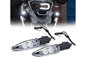 Akozon Luces de señal de Par de luces de señal de de motocicleta Kit de luces indicadoras de dirección para C 600 SPORT F 650 GS SPORT K 1200 R S 1000 XR(front)