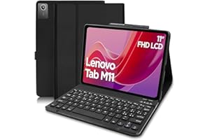 COEZFE Custodia con Tastiera per Lenovo Tab M11 11 Pollici 2024, Italiano ‎QWERTY Bluetooth Tastiera per Lenovo Tab M11, Custodia Tastiera per Lenovo Tab M11 (TB330FU/TB330XU) 11”, Nero
