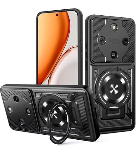 COMAKU Cover Armor per Honor Magic 8 Lite/Honor X9d 5G, Custodia TPU+PC Antiurto con Anello Supporto Case [Protezione Fotocamera Cover] - Blu