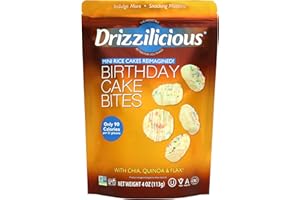 Drizzilicious Birthday Cake Mini Rice Cakes with White Chocolaty Drizzle 113g