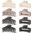 TODEROY Haarspangen mit starkem Halt, 8 Farben, 2 Stile, rutschfeste mittlere und große Haarkralle für Frauen und Mädchen, 4 