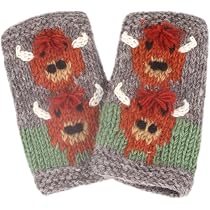 Pachamama Handwärmer Aus Wolle – Handgestrickt, Fair Gehandelt, Mit Fleecefutter (Streifen-Design)