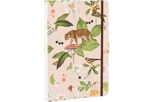 Kokonote: Quaderno Puntinato Jungle Bliss | Quaderno A5 con rilegatura a mano, copertina rigida e chiusura elastica, carta d'avorio 90g/m², ideale come bullet journal o quaderno appunti