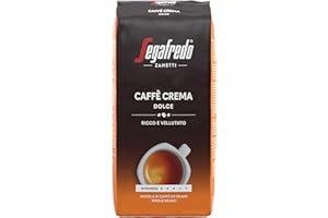 ‎SEGAFREDO Segafredo Zanetti Caffè Crema Dolce - Ganze Bohen (1kg Packung) - Geeignet für Caffè Crema - Kaffeebohnen mit heller bis mittlerer Röstung, mild und ausgewogen im Geschmack