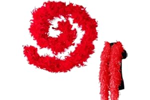 MORAINJAY Colorful Feather Boas,6.6ft/2m Natural Turkey Feather Boa for Women,Girls,80g Fluffy Boa Feather for Fancy Dress Home Dancing Party,Wedding,Halloween,Cosplay,Costume Decoration