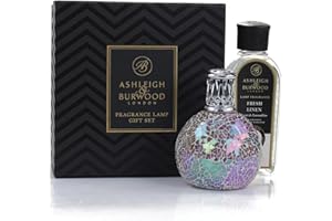 Ashleigh & Burwood Fragrance Lamp Gift Set | Fairy Ball | Fresh Linen 250ml & Hand-Crafted Fragrance Lamp | Luxury Home Fragrance & Refillable Aromatherapy Diffuser | Air Purifying