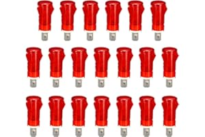 SOURCING MAP sourcingmap Neon Indicator Lights 220V, Dash Bulbs MDX-11A Red, 10mm 2/5" Panel Mount, 20Pcs