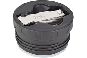 Milu Zapasowa pokrywka do pojemnika termicznego 450 ml 650 ml 800 ml - część zamienna - kolor czarny pokrywka wewnętrzna z uszczelką i łyżeczką – nie zawiera BPA