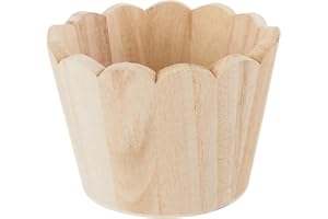 Artemio VIVA05 Übertopf, Holz, Beige, 11 x 5 x 11 cm