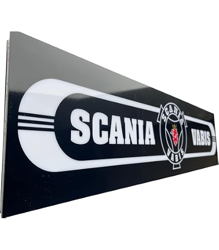 Panneau LED Bleu 24V Pour Camions Scania - Éclairage 3D Extérieur Ou Intérieur - Dimensions 50x10 Cm
