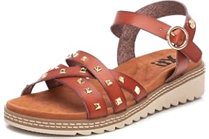 XTI - Sandalia cierre de hebilla para mujer, color: gris, talla: 38