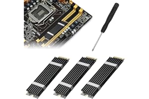 KARELLS M2 SSD Heatsink, Aluminium, M.2 Cooler for 2280, PS5 Compatible, Semiconductor Devices Cooler with Screwdrivers, 3
