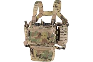 VOTAGOO Paintball Brustschützer - Taktische Weste, Molle Modular Micro Fight Plattenträger Chest Rig