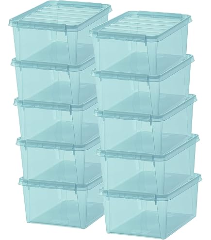 SmartStore Klare Aufbewahrungsboxen Mit Deckel, 14 Liter (6er Pack) – Lebensmittelecht, Stapelbar, BPA-frei, 40x30x18 Cm